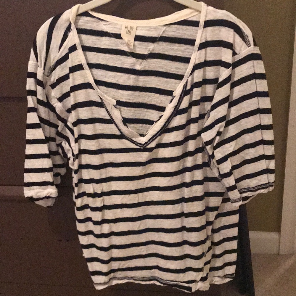 Free people linen blend tee